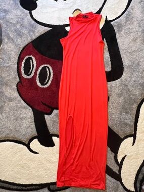 Sleeveless Red Maxi Dress - Bold Sleek Style